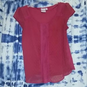 Women's Pink LC Lauren Conrad Textured Dot Top